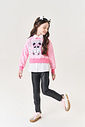 Conjunto Infantil Menina Blusão Panda E Calça Rosa Mundo Cinti