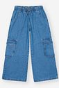 Calça Wide Leg Infantil Menina Jeans CTV