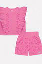 Conjunto Infantil Menina Tutti-Frutti Blusa E Short Rosa Mundo Cinti