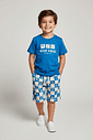 CONJ CAMISETA E BERMUDA AZ ROYAL/AZ ROYAL