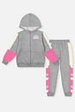 Conjunto Infantil Menina Jaqueta E Calça Jogger Mescla Mundo Cinti