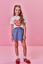 Blusa Infantil Menina Boxy Sweet Love com Glitter