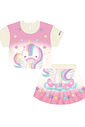 CONJ BLUSA E SAIA/SHORTS NATURAL/RS BARBIE