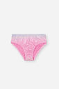 Biquíni Infantil em Malha Foil Degradê e Malha UV – Moda Praia Menina Verão com Brilho ROSA IOGURTE