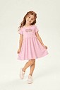 Vestido Infantil Evasê Manga Curta Just Smile Lilás Vestido Infantil Evasê Manga Curta Just Smile Lilás