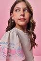 Vestido Infantil Menina Estampa Conchas com Strass