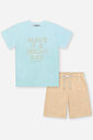 Conjunto Infantil Menino Camiseta Bright e Bermuda com Cordão Croissant