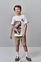 Camiseta Menino T-REX Jurassic World Natural
