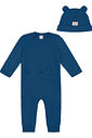 CONJ MACACAO LONGO E GORRO AZ DENIM/AZ DENIM
