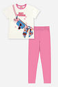 Conjunto Infantil Menina Blusa Alongada Best Friends e Legging com Strass
