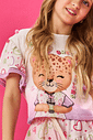 Conjunto Infantil Menina Blusa Boxy E Short Borboletas Off White Cinti