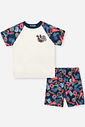 Pijama Infantil Raglan Patches Divertidos Natural