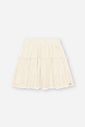 Saia-Shorts Infantil em Tule Glitter NATURAL
