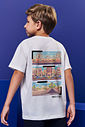Conjunto Menino Camiseta Press Start e Bermuda Preto