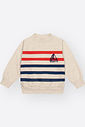 Conjunto Bebê Menino Listras Saylor's Divertto OFF WHITE/AZ MARINHO