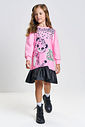 Vestido Infantil Manga Longa com Babado de Couro – Vestido Menina Oncinha Mundo Cinti