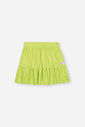 Saia-Shorts Infantil de Praia em Malha UV com Babado VERDE COCKTAIL