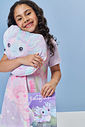 Camisola Infantil em Malha Suede com Livro e Almofada – Pijama Menina Estampa Salamandra LILAS NUVEM