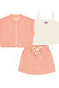 CONJ BLUSA,SHORTS/SAIA, COLETE NAT/LJ NEON/LJ NEON