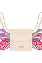 Vestido Infantil Menina Com Bolsa De Borboleta Off White Cinti