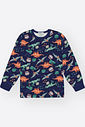 Pijama de Inverno Infantil Menino Dino World Divertto AZUL MARINHO