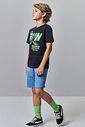 Camiseta Menino RUN T-Rex Jurassic World Preto