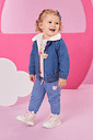 Jaqueta em Molecotton Bebê Menina Ursa Mundo Cinti