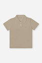 Camisa Polo Infantil Café em Piquet com Elastano
