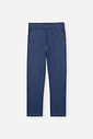 Calça Skinny Infantil em Denim Marinho com Elastano