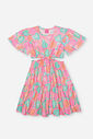 Vestido Infantil Neon Love em New Stretch Estampado – Vestido Menina Verão Rosa Barbie ROSA BARBIE