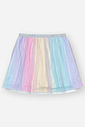Conjunto Infantil Menina Blusa E Saia-Short Tule Natural Mundo Cinti