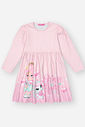 Vestido Infantil Menina Colete Pelo Rosa Mundo Cinti