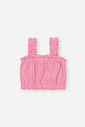 Conjunto Infantil Neon Love com Regata Cropped, Shorts em Moletinho Waffle e Bolsa – Look Menina Ver ROSA BARBIE