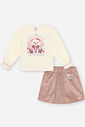 Conjunto Veludo Bebê Menina Ursa Beauty Mundo Cinti