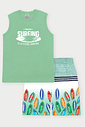 Conjunto Infantil Menino Paradise Surfing Verde Abrange