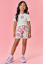 Conjunto Infantil Menina Blusa E Short Cute Natural Mundo Cinti