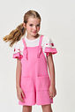 Conjunto Infantil Menina Blusa Morango com Babados e Jardineira