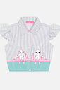 CONJ CAMISETE E SHORTS VD ACQUA/OFF WHITE