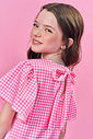 Vestido Menina Ursinha Xadrez Rosa Mundo Cinti
