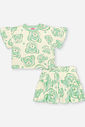 Conjunto Infantil Menina Cabeça de Ursinhos Verde Mundo Cinti