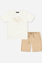 Conjunto Menino Camiseta Stay True e Bermuda Croissant