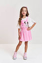 Conjunto Infantil com Blusa e Salopete Listrada – Look Menina Verão com Strass NATURAL/RS CONFETE