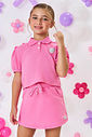 CONJ CAMISA POLO E SHORTS/SAIA ROSA CINTI/ROSA CINT