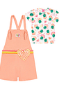 CONJ BLUSA E JARDINEIRA NATURAL/LJ NEON LIGH