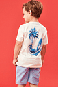 CONJ CAMISETA E BERMUDA NATURAL/AZ ROYAL