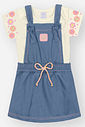 CONJ BODY E SALOPETE NATURAL/AZ JEANS M