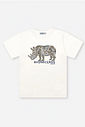 Camiseta Infantil Menino Rinoceronte em Meia Malha Natural