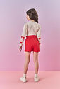 Conjunto Infantil Menina Blusa E Short Corações Vermelho Mundo Cinti
