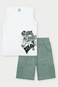 Conjunto Infantil Menino Gamer Never Quit Branco Abrange