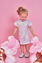 Vestido Bebê Menina Sara Salamandra – Vestido Infantil em Suplex com Brilho LILAS BRUMA